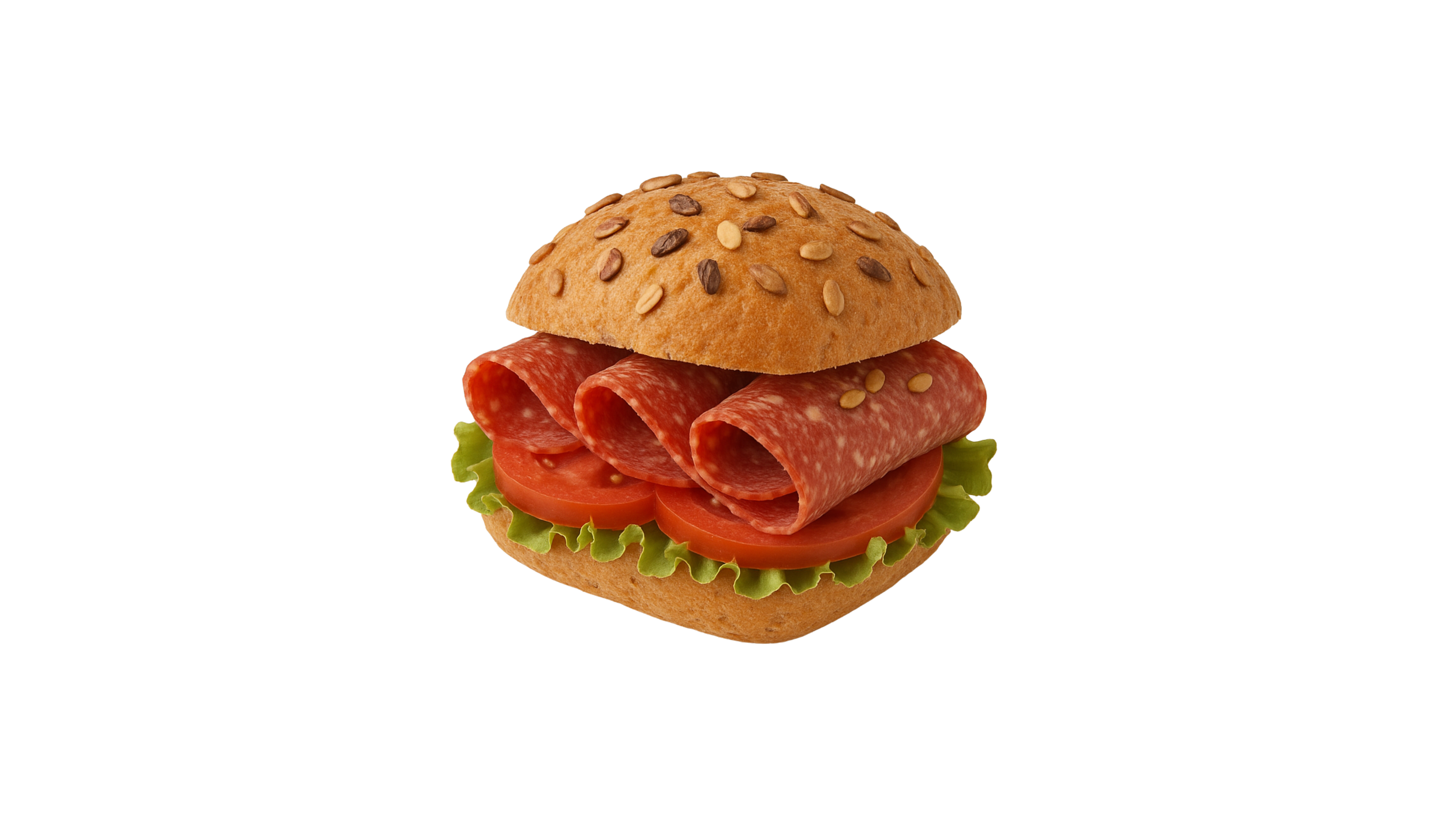 Körnerbrötchen-Salami 